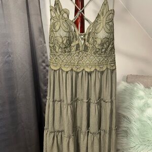 Lace Olive Green Top/Dress